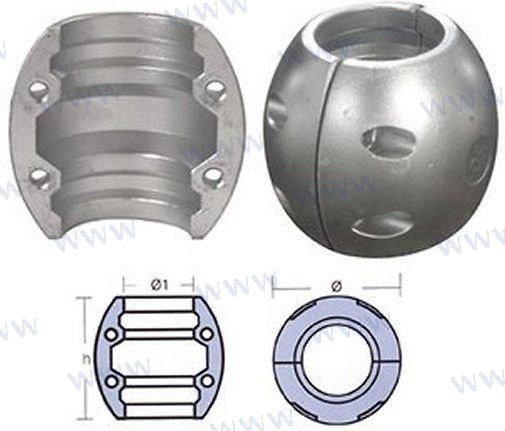 ÁNODO DE ZINC COLLARÍN DE EJE 1 - 3/4