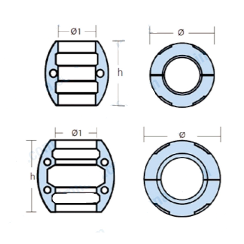 ÁNODO DE ZINC COLLARÍN DE EJE 2
