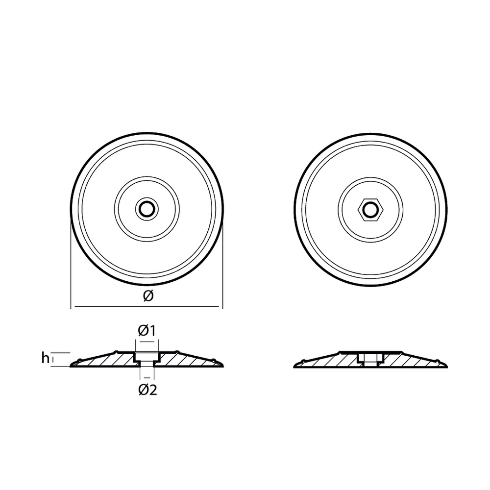 ÁNODO DISCO DOBLE ZINC Ø 130mm 