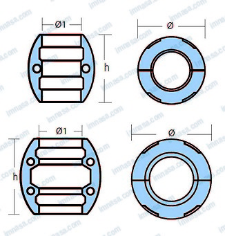 ANODO ZINC COLLARIN EJE 30mm - 1