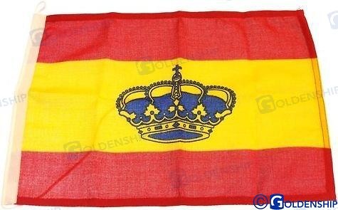 BANDERA ESPAÑOLA 20X30 C/CORONA/Spanish flag/ Bandiera Spagniola (Pack 4) 