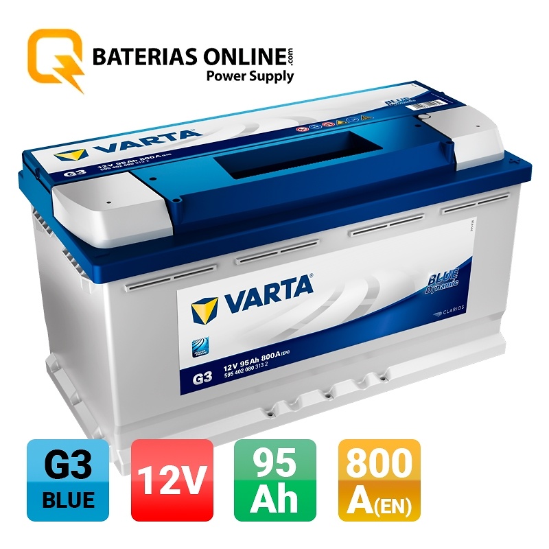 BATERÍA VARTA G3 95AMP 353x175x190 