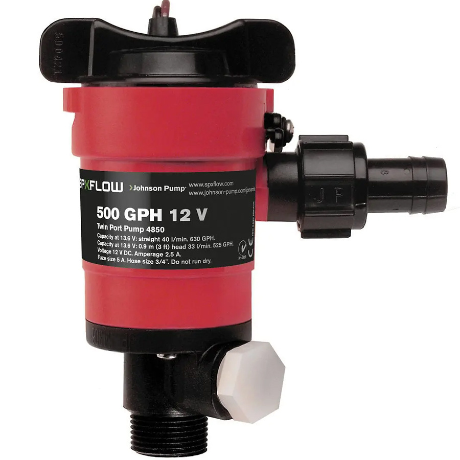 BOMBA VIVERO Y AQUAJET JOHNSON - SPX 12V 500GPH 