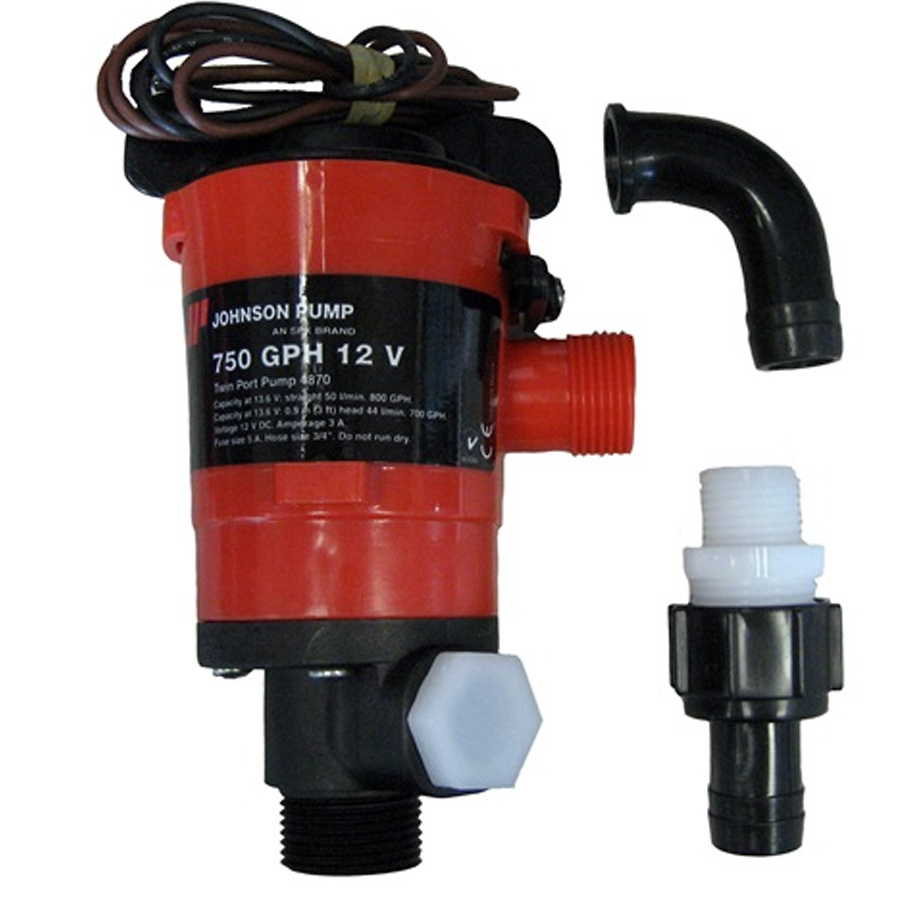 BOMBA VIVERO Y AQUAJET JOHNSON - SPX 12V 750GPH 