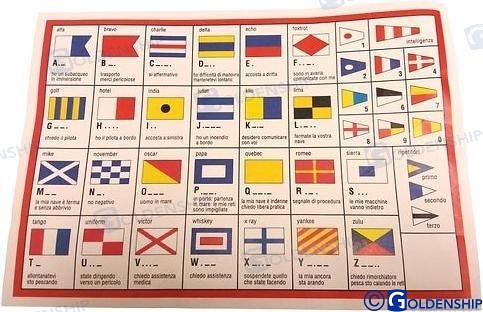 CODIGO INT. SEÑALES 20X30 C/FUNDA/International code flag/codice internazionale di segnali 