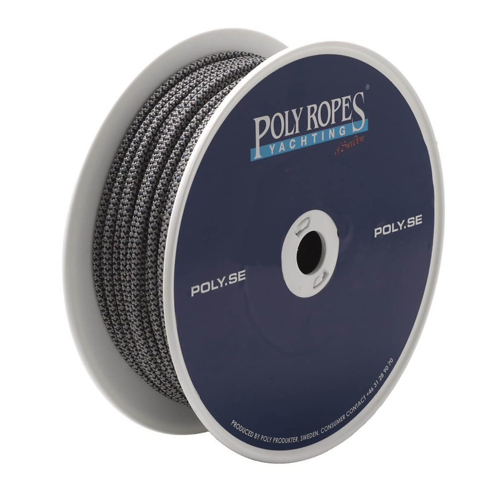 Cabo Driza Racing 4004 Gris/Negro (100 M) Marca Poly Ropes 