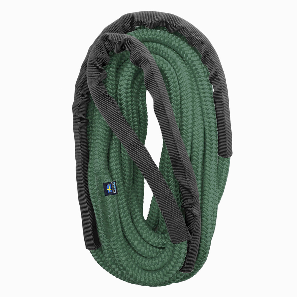 Cabo amarre con elasticidad línea de muelle StormX Verde-Negro Poly Ropes 15mts 