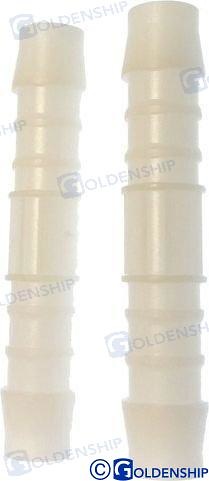 EMPALME RECTO 19MM Fabricado en poliamida. Conector 19mm Made in Polyamida. Raccordo 19mm in Nylon. (PACK DE 6) 