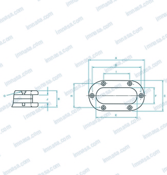 PASACABO OVAL ALUMINIO 164mm ALLEN BROTHERS 