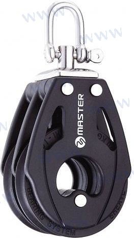 POLEA DOBLE 57MM/Doble swivel shackle block/Bozzello doppio 