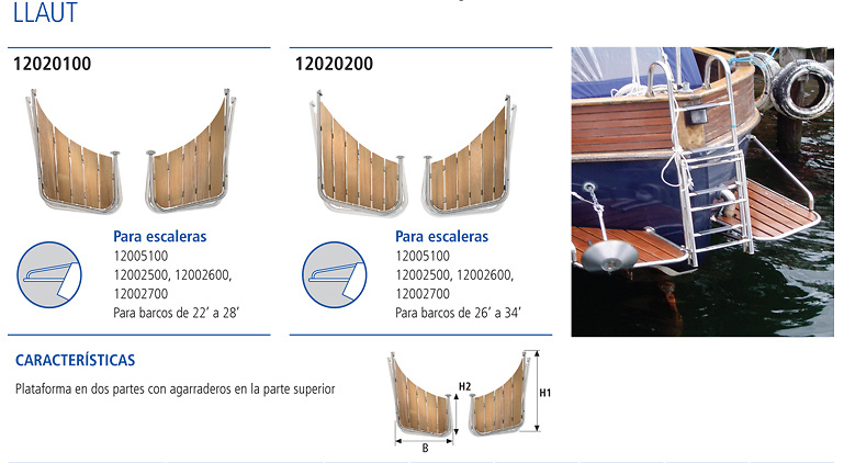 Plataformas de baño 2 partes 530x950mm 