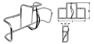 SOPORTE BALSA SALVAVIDAS INOXIDABLE AISI 316 