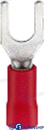 TERMINAL CABLE OJAL M6 ABIERTO/ROJO (Pack 650) 