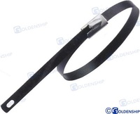 ABRAZADERA INOX 300X4,45 ( PACK25)/ Ball-lock cable tie /Faccetta inox Ball-Loc