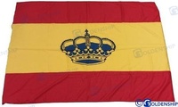 BANDERA ESPAÑOLA 100x150cms  S/CORONA/Spanish flag/ Bandiera Spagniola