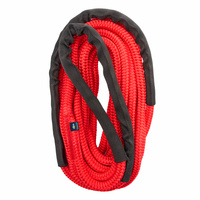 Cabo amarre con elasticidad línea de muelle StormX Rojo-Negro Poly Ropes 10mts