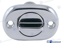 DESAGÜE C/TAPON OVAL INOX 54 MM*24mm/12mm, AISI 316.Drain plug with socket. Ombrinale.