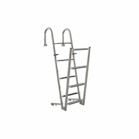 ESCALERA DE BAÑO PLEGABLE 2034x335. 8 PELDAÑOS ACERO INOXIDABLE AISI 316