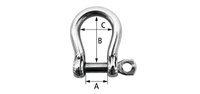 GRILLETE LIRA ALTA RESISTENCIA INOXIDABLE 316  Ø 10