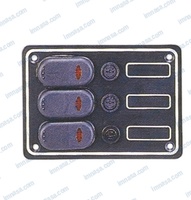 PANEL ELECTRICO 3 BOTONES 3-3/4" aluminio negro