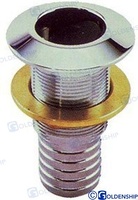 PASACASCO (machofondo)  rosca/manguera  1" Laton cromado, True hull   thread- hose 1" manufacturado in Chromed Brass , Passascafo  1" In Ottone cromato